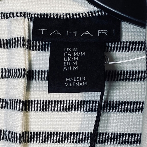 Tahari Black/White stripe, button-front Jacket, Medium - Picture 5 of 5